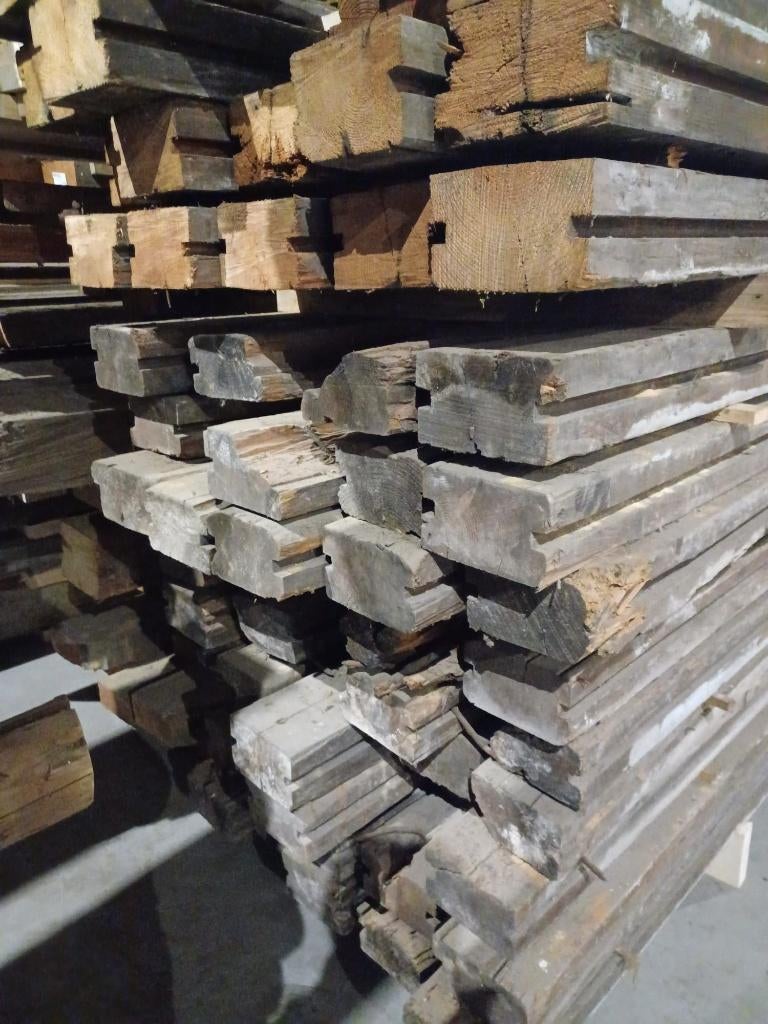 Amerikaans grenen vloerbalken uit voormalig pakhuis, Ophalen, Gebruikt, Grenen, Plank