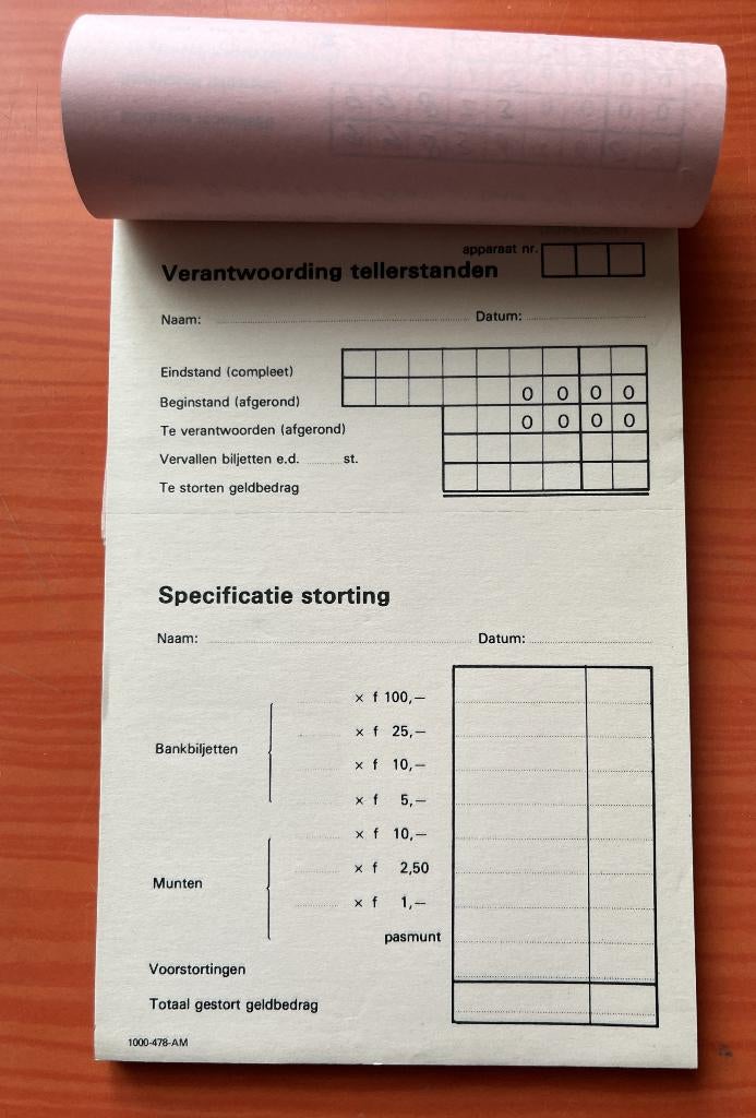 beckson afrekenblok, Ophalen of Verzenden, Gebruikt, Bus of Metro, Overige typen