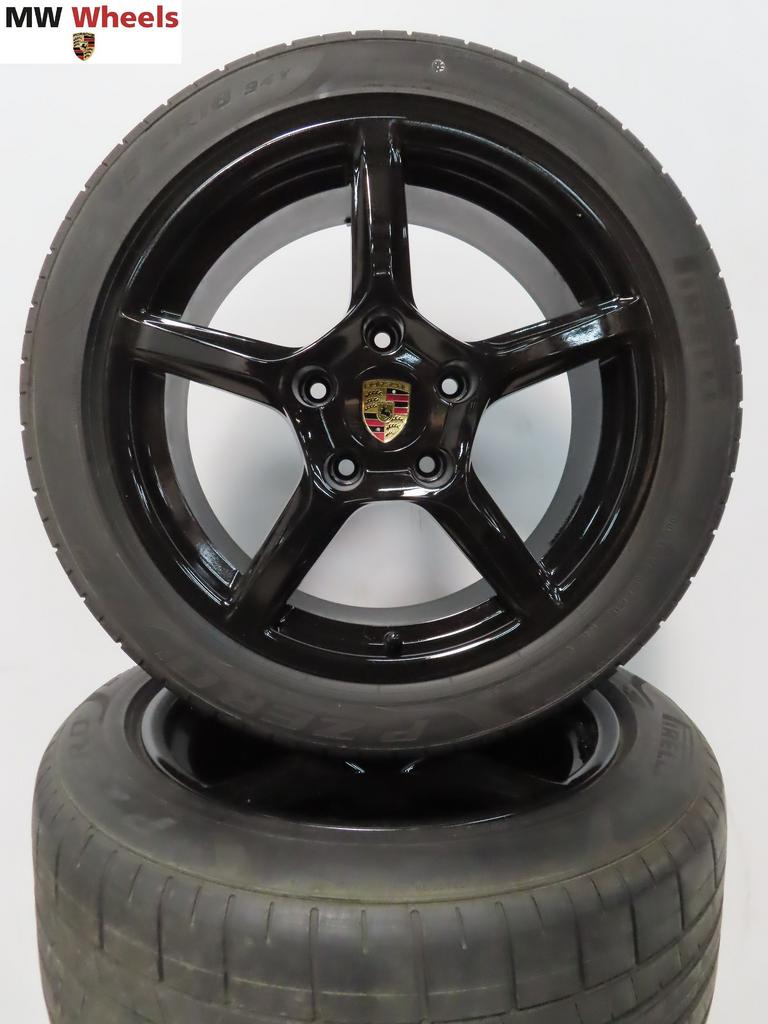 Porsche Boxster Cayman 18 inch velgen zomerbanden hg zwart, 18 inch, Gebruikt, -, -