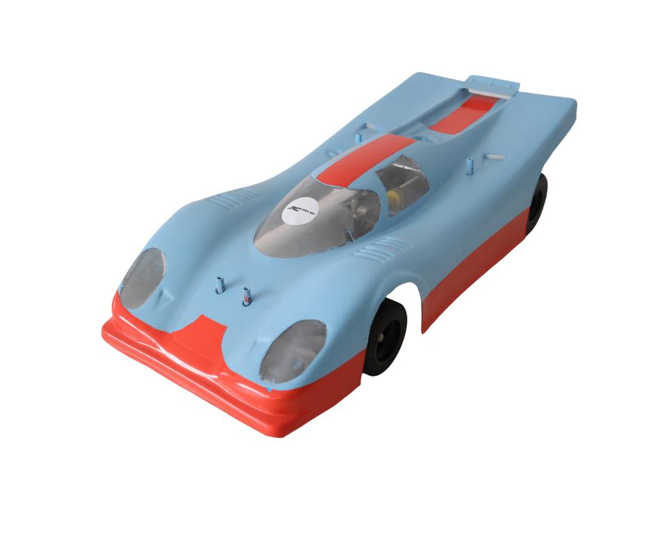 Tamiya F-103 chassis met Pancar body 1/10 rc auto, Elektro, Gebruikt, Ophalen of Verzenden, Schaal 1:10