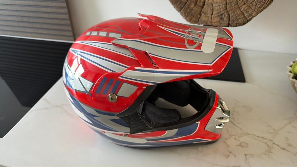Oranje helm maat S, Motoren, Kleding | Motorhelmen, Ophalen of Verzenden, Tweedehands, Integraalhelm, Overige merken