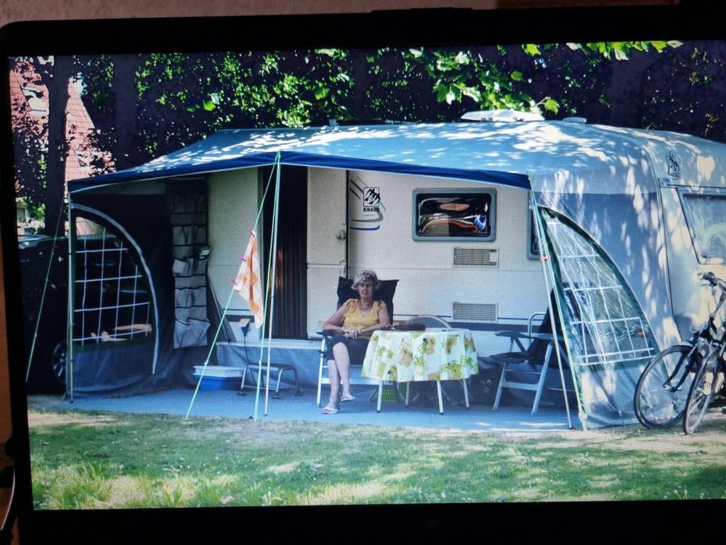 Panorama luifel met stalen frame maat 12 i.g.st, Ophalen