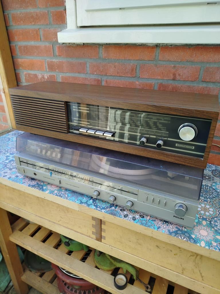 Philips F1125 en Grundig RF 117 a, Ophalen, Gebruikt, Cassettedeck, Philips