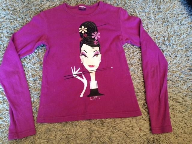 Fuchsia roze japanse top shirt longsleeve LOFT theoriginal S, Nieuw, Ophalen of Verzenden, Lange mouw, Roze