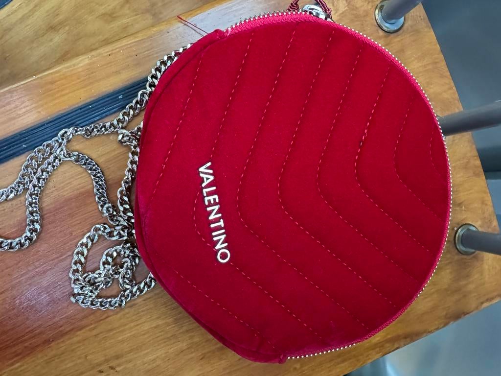 Nieuwe Valentino Tas - Fluweel Rood, Sieraden, Tassen en Uiterlijk, Tassen | Damestassen, Ophalen of Verzenden, Nieuw, Rood, Schoudertasje