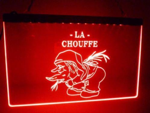 La chouffe bier reclame verlichting en veel andere leuk kado, Reclamebord, LED reclame verlichting, Ophalen of Verzenden, Zo goed als nieuw