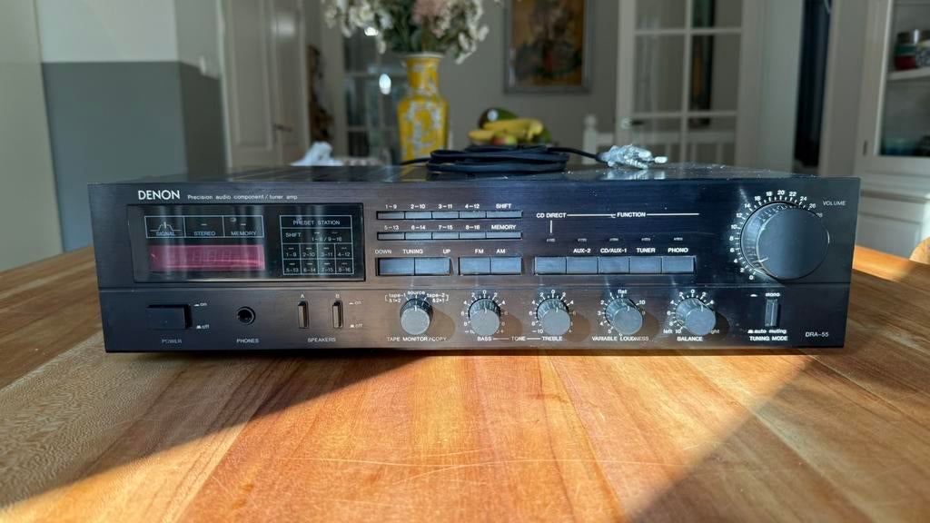 Denon DRA-55 stereo receiver, Ophalen, Denon, Zo goed als nieuw, Minder dan 60 watt