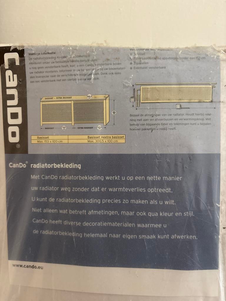 Cando radiator ombouw, Ophalen, Overige typen, Nieuw, 60 tot 150 cm