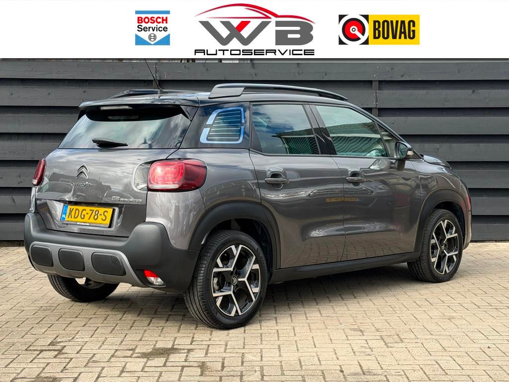 Citroen C3 Aircross 1.2 PureTech Shine Automaat I Cruise I l, Gebruikt, Zwart, 1199 cc, Leder en Stof