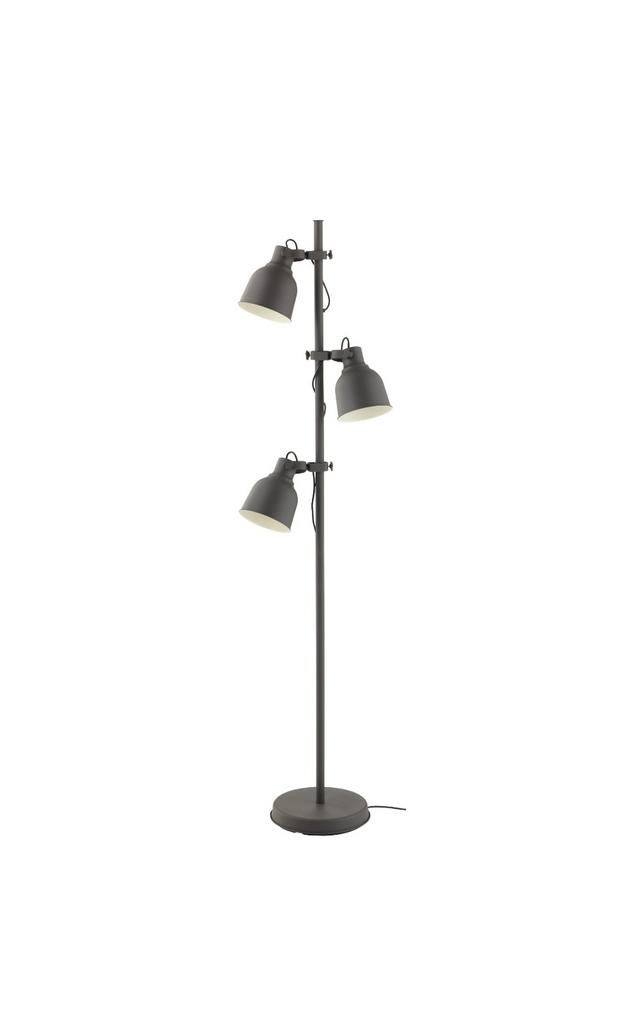 IKEA HEKTAR Staande lamp met 3 lampen, donkergrijs, Ophalen, Industrieel, Modern, Zo goed als nieuw, Metaal