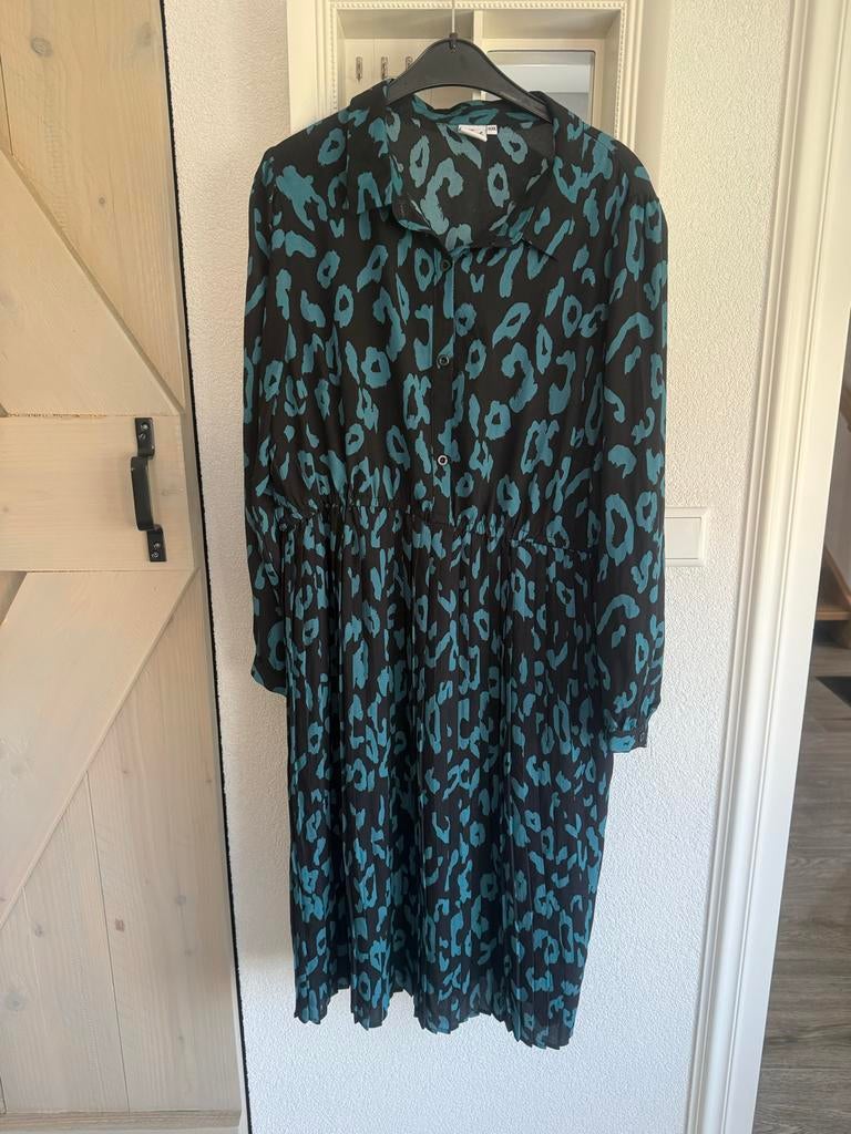 Casual Ladies jurk met luipaardprint - Maat XXL, Kleding | Dames, Jurken, Zo goed als nieuw, Maat 46/48 (XL) of groter, Zwart