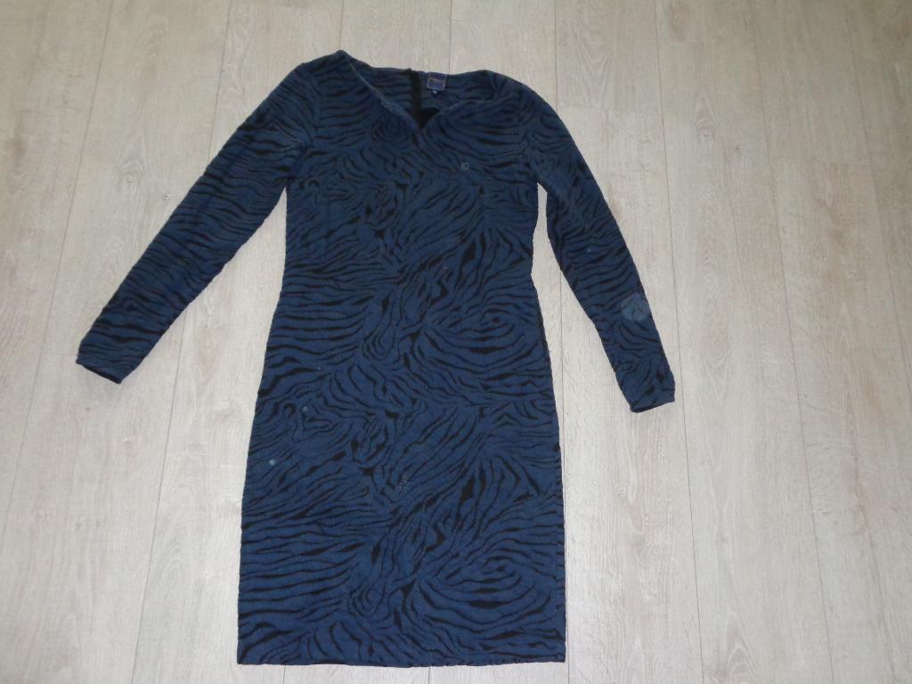 donkerblauwe jurk van Josephine & Co, maat M, Maat 38/40 (M), Blauw, Ophalen of Verzenden, Gedragen