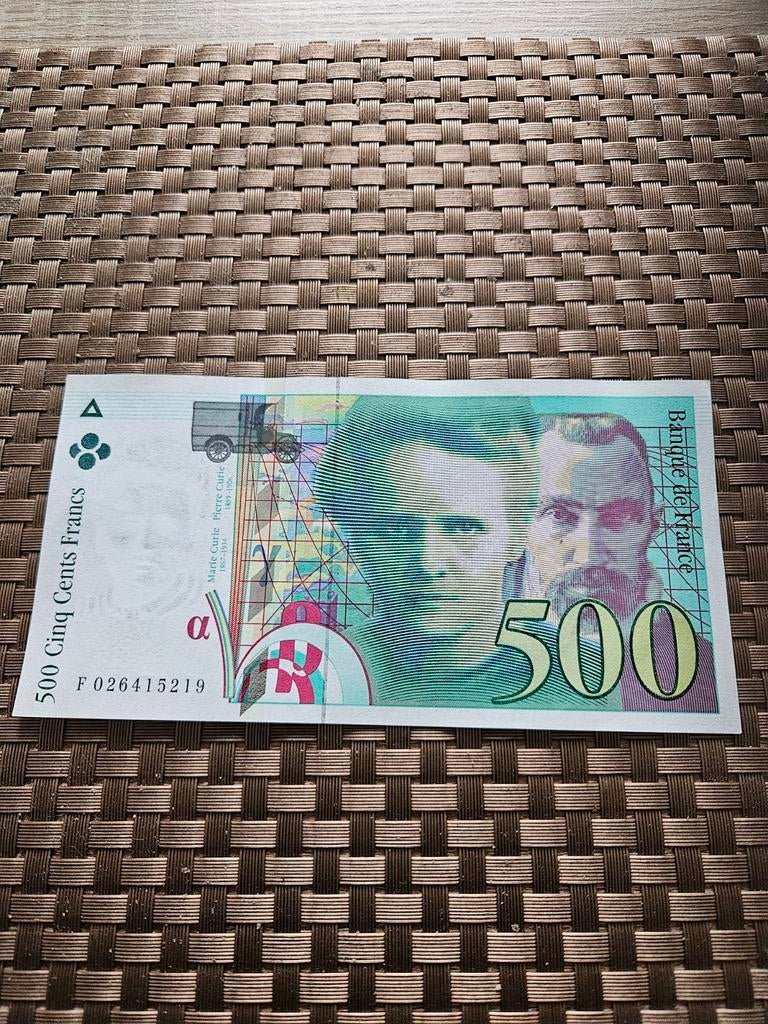 500 francs Frankrijk 1994 jaar aUNC, Ophalen of Verzenden, Frankrijk, Los biljet