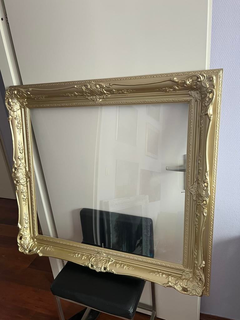 Grote Brocante schilderijlijst met perplex, Antiek en Kunst, Ophalen