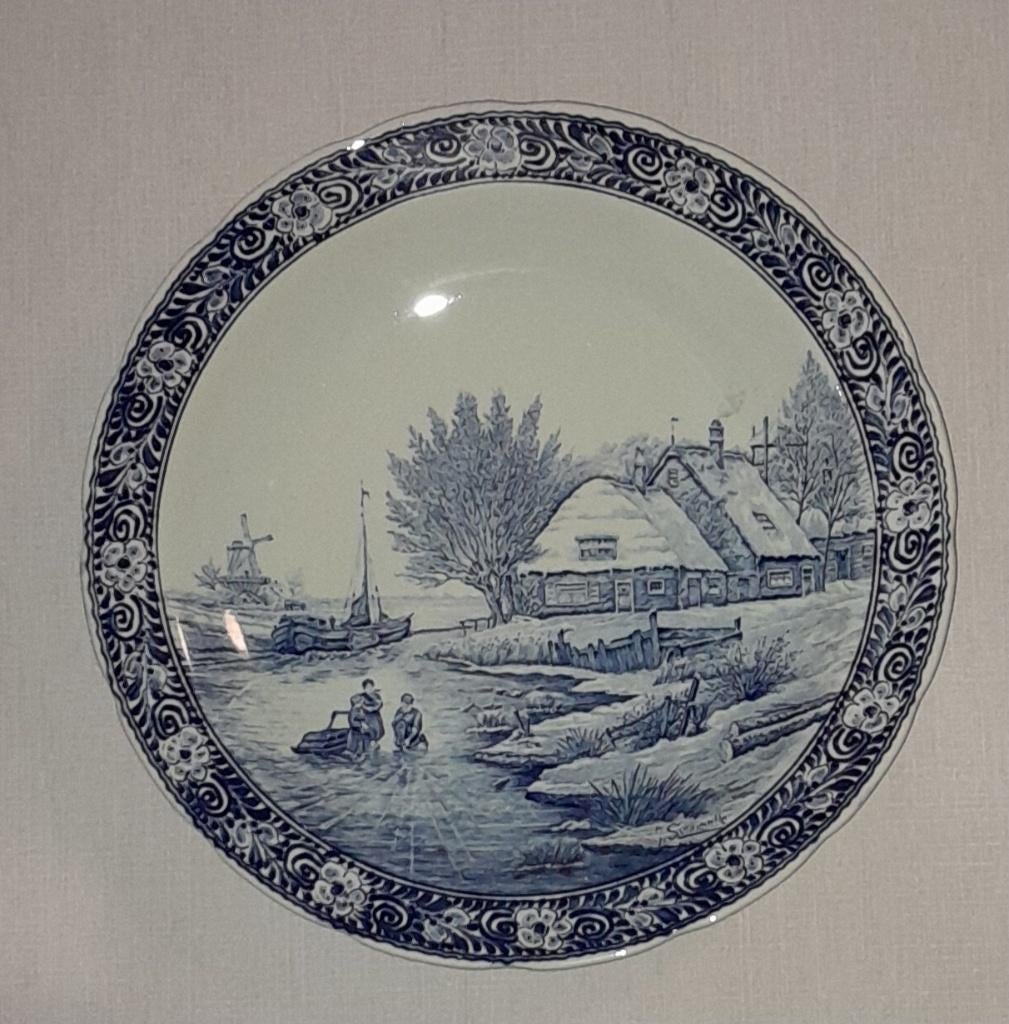 MOOI WAND BORD DELFTS BLAUW, Antiek en Kunst, Ophalen