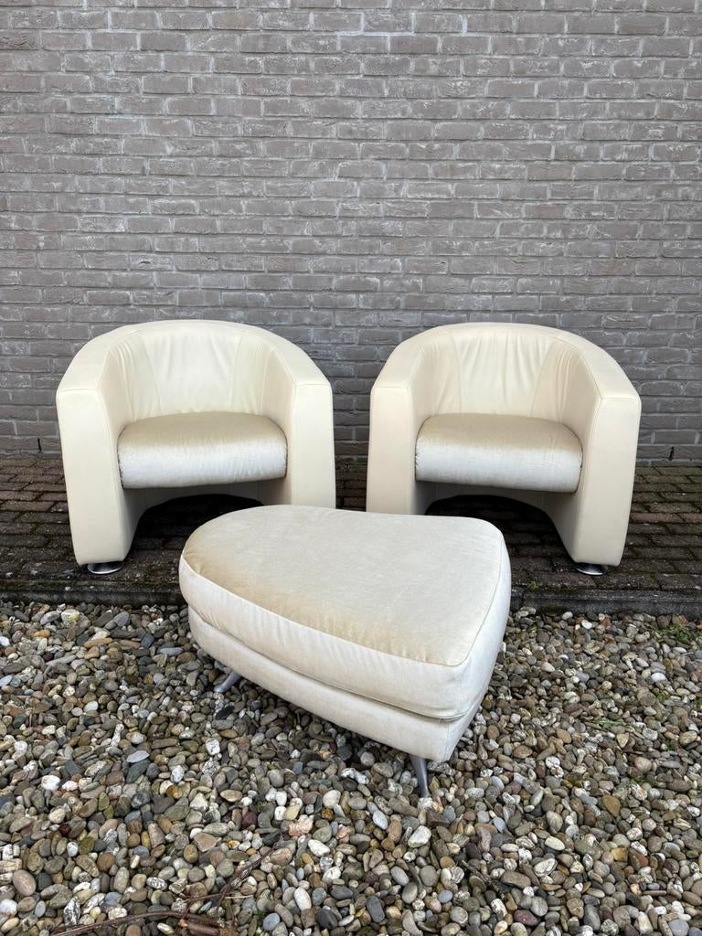 Set rolf benz club fauteuils, Huis en Inrichting, Ophalen, Zo goed als nieuw, 75 tot 100 cm, 50 tot 75 cm