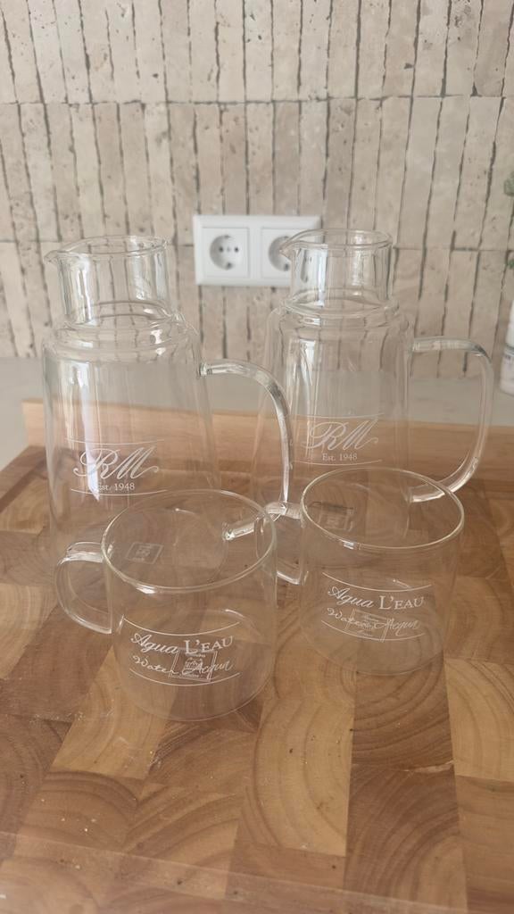 2 Riviera Maison karaffen met waterglazen, Huis en Inrichting, Ophalen, Nieuw