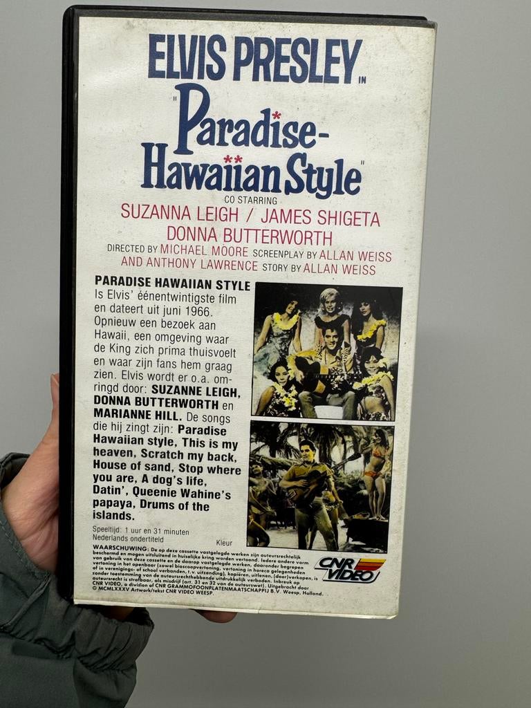 Elvis Presley - Paradise Hawaiian Style - Betamax Videoband, Alle leeftijden, Ophalen of Verzenden, Zo goed als nieuw, Overige genres