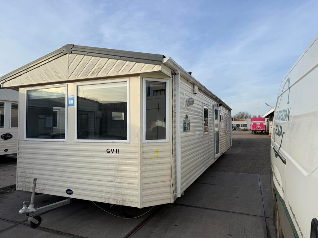 ABI Polaris 370 x 11.00/ 3 SLK /DUBBELGLAS/CV + Gebracht, Caravans en Kamperen, Stacaravans, Tot en met 4