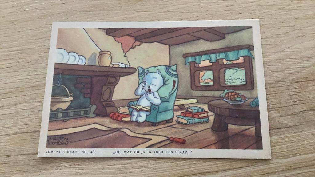 Hé, wat krijg ik toch een slaap!, Verzamelen, Ansichtkaarten | Themakaarten, Ophalen of Verzenden, 1940 tot 1960, Ongelopen, Overige thema's