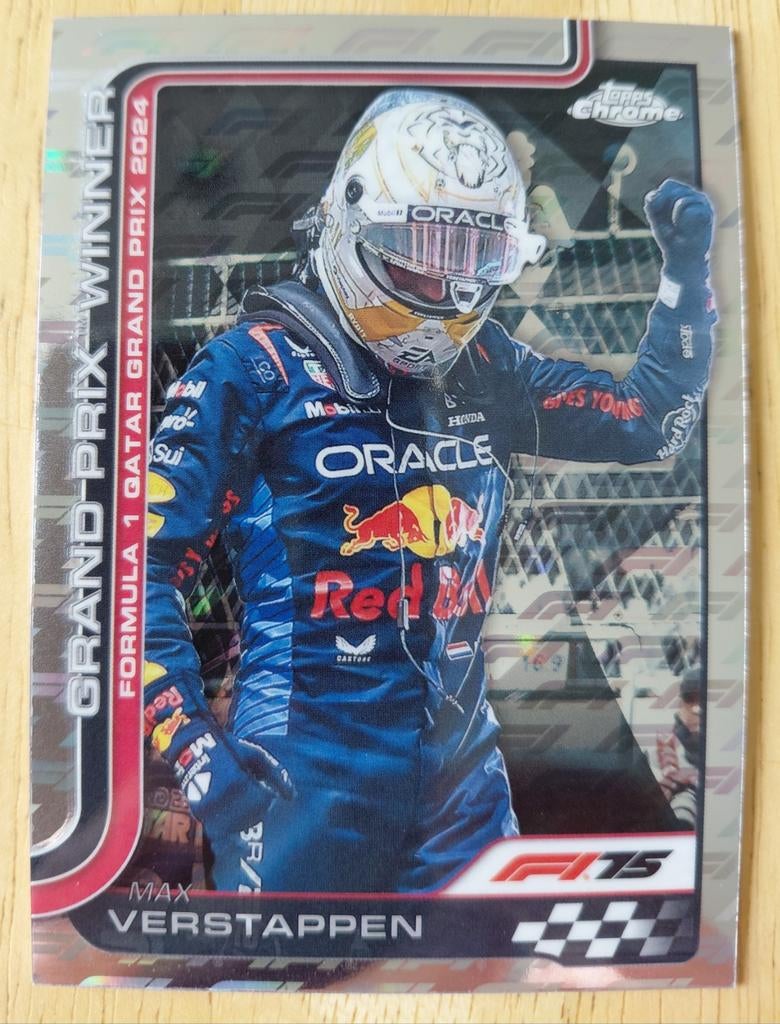 Topps F1 Verstappen 2025 Chrome Logofractor base #115, Verzenden, Zo goed als nieuw, Plaatje