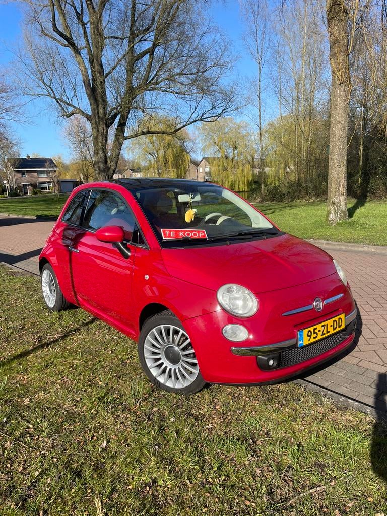 Fiat 500 1.2 C 2008 Rood, Auto's, 1242 cc, 4 cilinders, 840 kg, 4 stoelen