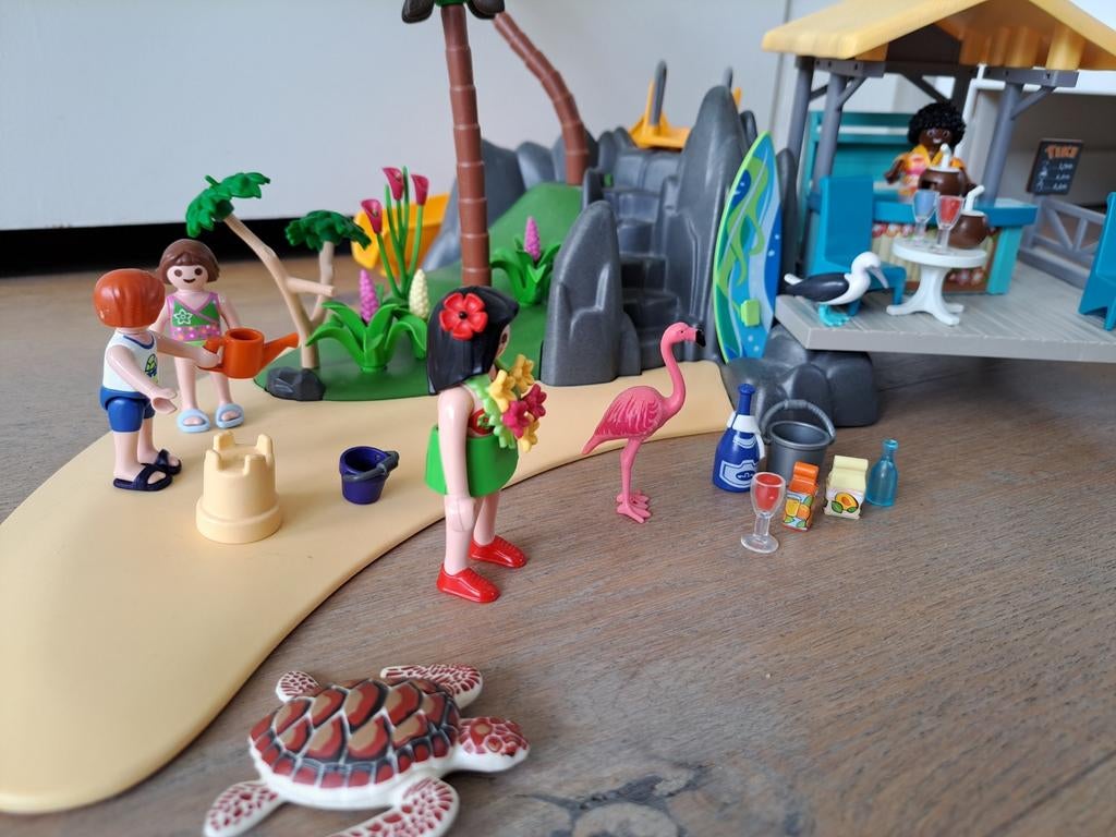 Playmobil vakantieeiland met strandbar - 6979, Kinderen en Baby's, Speelgoed | Playmobil, Ophalen of Verzenden, Gebruikt