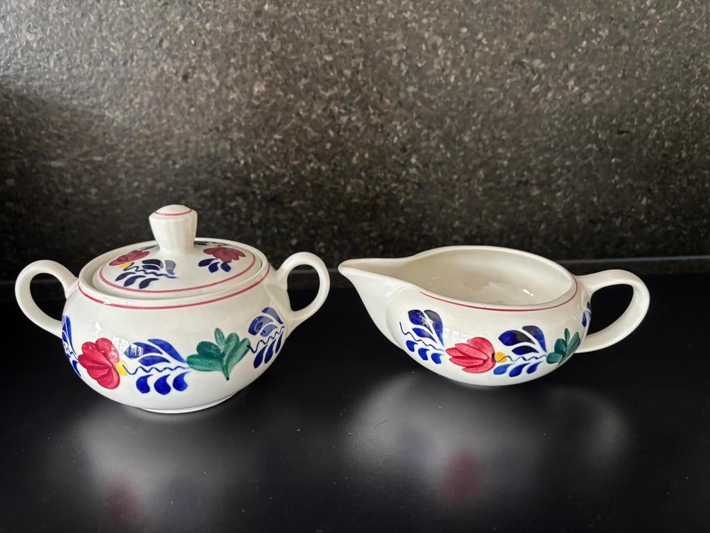 Roomstel boerenbont, Gebruikt, Overige typen, Ophalen of Verzenden, Aardewerk