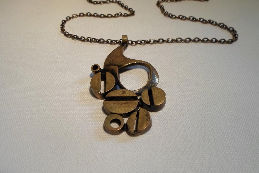 Jorma Laine Finland Bronzen Ketting, Ophalen of Verzenden, Brons, Ketting
