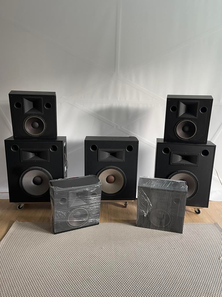 Ultiem! JBL  3677 en 8340 bioscoop speakers home cinema pro, Ophalen, Gebruikt, JBL, Surroundset zonder subwoofer
