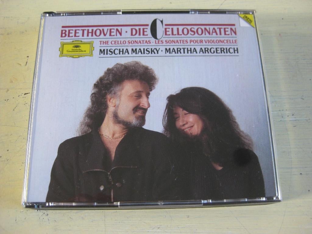 Beethoven: Cellosonaten: Argerich piano, Maisky cello, 2 cds, Ophalen of Verzenden, Romantiek, Gebruikt, Kamermuziek
