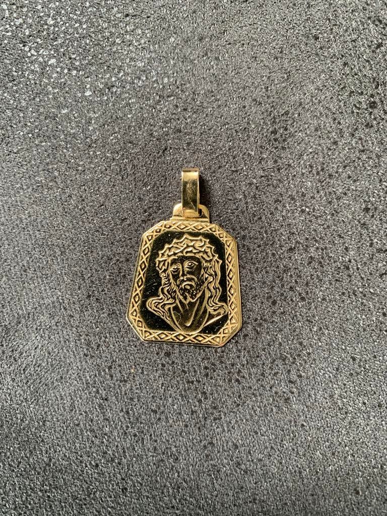 Gouden hanger met Jezus-afbeelding, Ophalen, Zo goed als nieuw, Goud, Overige voorstellingen