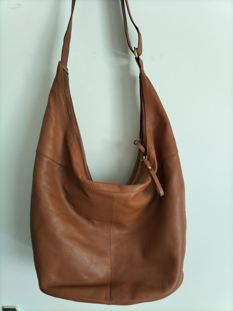 Mooie leren tas van Beck Sondergaard, Ophalen of Verzenden, Zo goed als nieuw, Bruin, Shopper