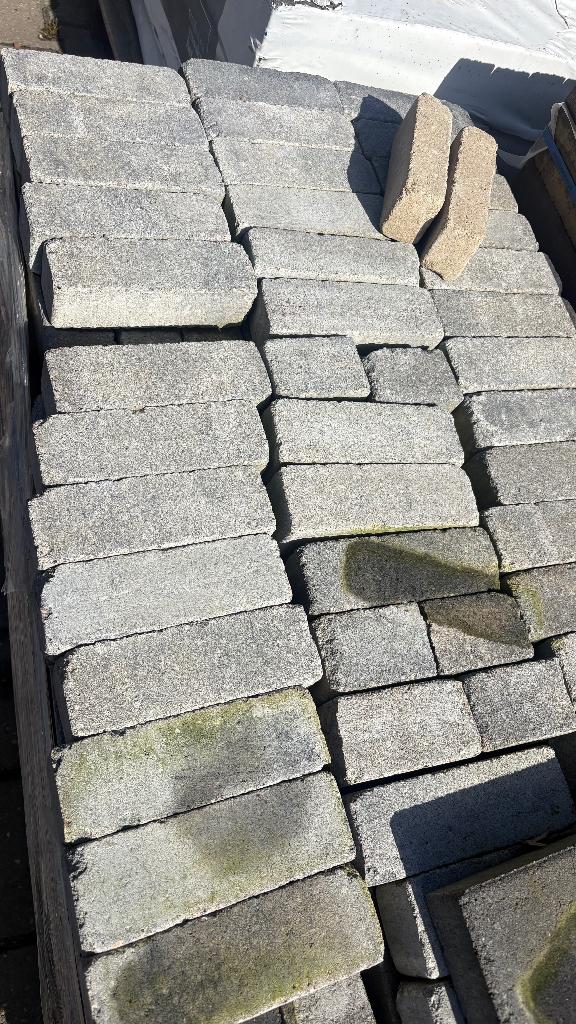 getrommelde dikformaat 5m2 grijs zwart, Klinkers, Nieuw, Beton, 5 tot 10 m²