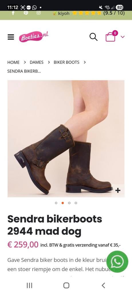 Nieuwe Sendra Bikerboots laarzen in maat 40, Kleding | Dames, Schoenen, Ophalen of Verzenden