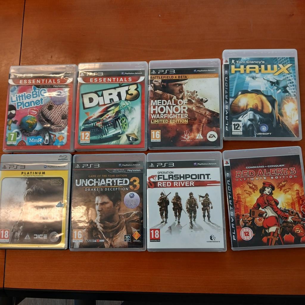 PS3 Games Collectie: Uncharted, LittleBigPlanet, Dirt 3, HAW, 1 speler, Ophalen of Verzenden