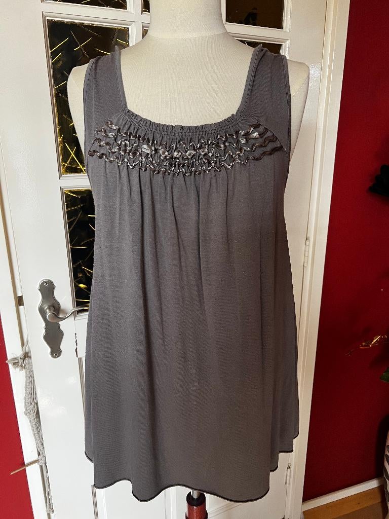 bruine katoenen top, Bruin, Zo goed als nieuw, Zonder mouw, Ophalen