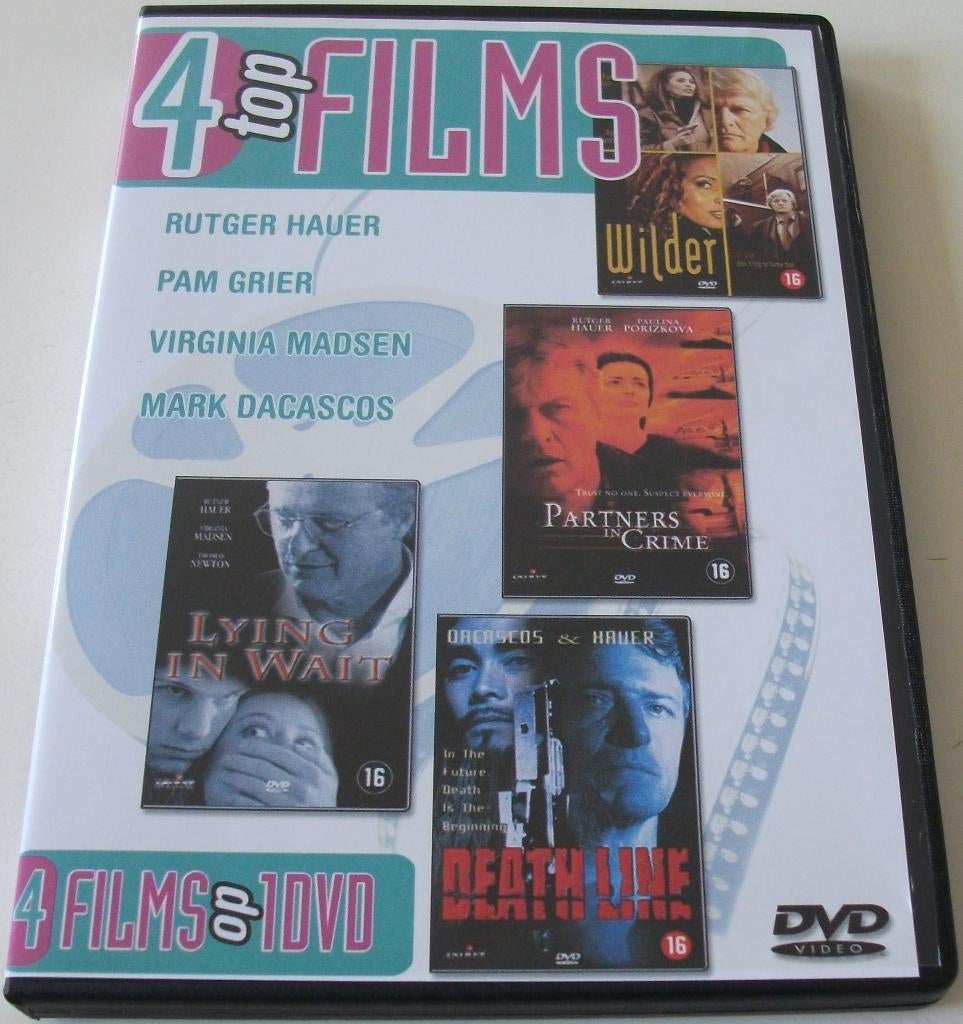 Dvd *** 4 TOP FILMS *** 4-Filmpack Rutger Hauer, Vanaf 16 jaar, Ophalen of Verzenden, Zo goed als nieuw, Actie