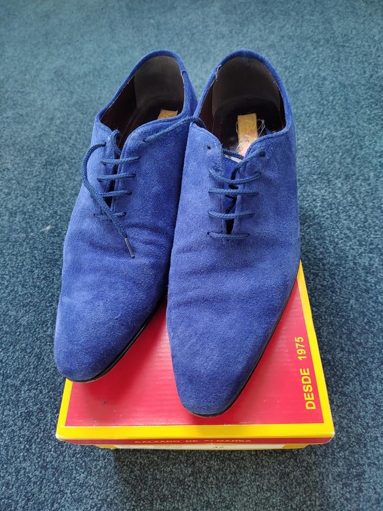 Pepe Milan Blue Suede Shoes 42, Ophalen of Verzenden, Zo goed als nieuw, Blauw