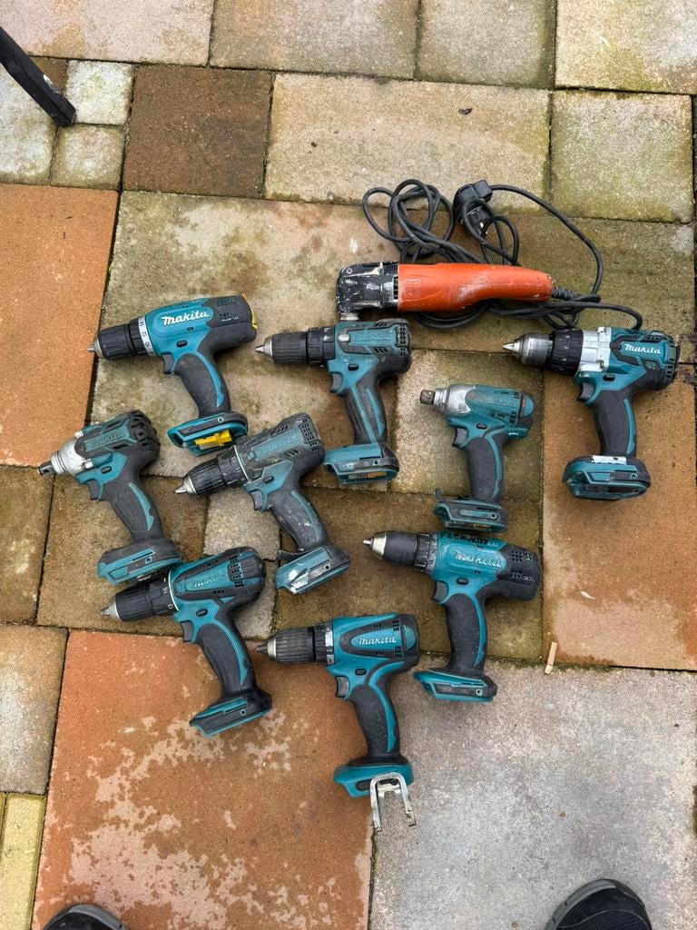 Makita gereedschap partij 18V 14,4V defect voor onderdelen, Ophalen, Zo goed als nieuw, Overige typen