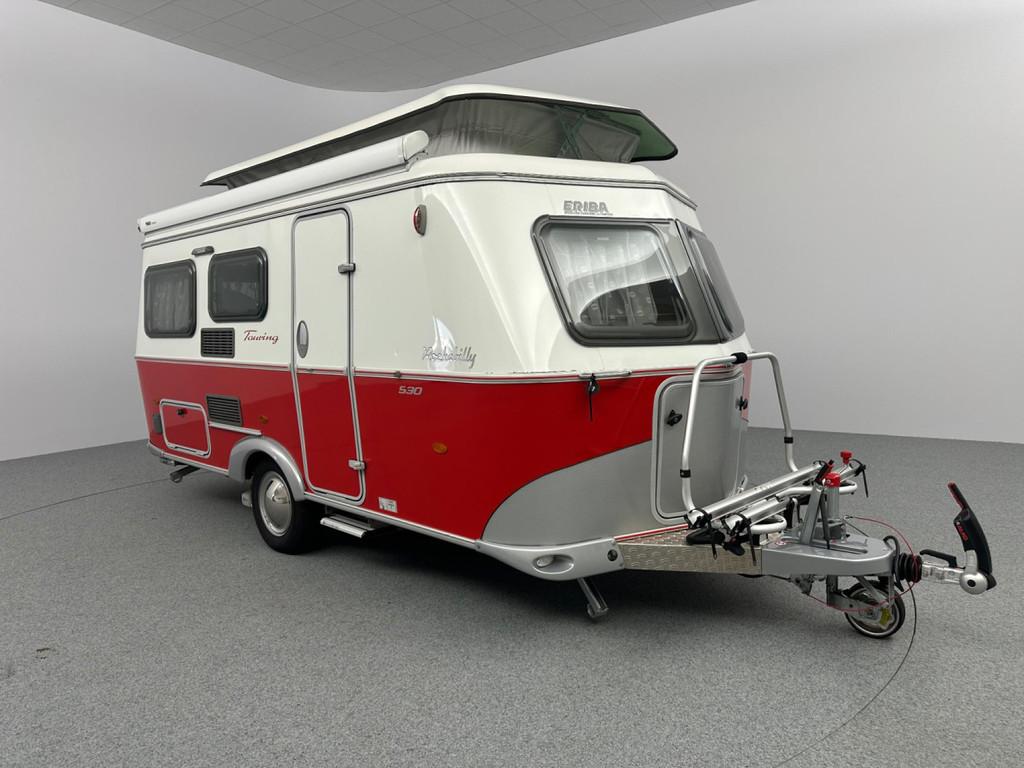 Eriba Touring Troll 530 Rockabilly Cassetteluifel Mover, Caravans en Kamperen, Caravans, Mover, Vast bed, Bedrijf, 5 tot 6 meter