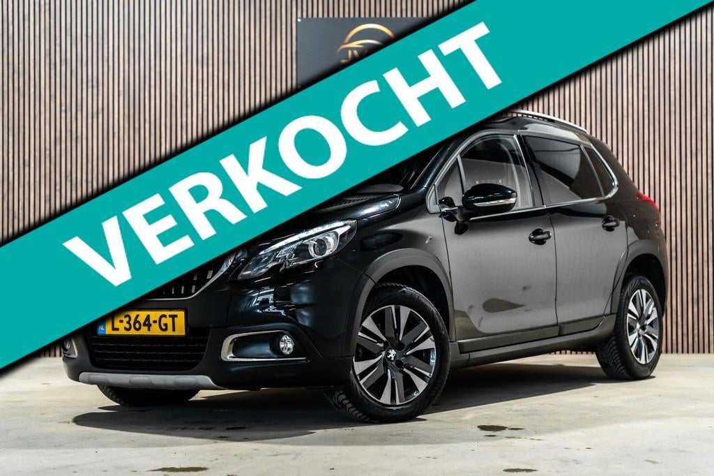 Peugeot 2008 1.2 PureTech GT-Line LED NAVI AUTOMAAT, Auto's, 1199 cc, 1165 kg, Leder en Stof, Zwart