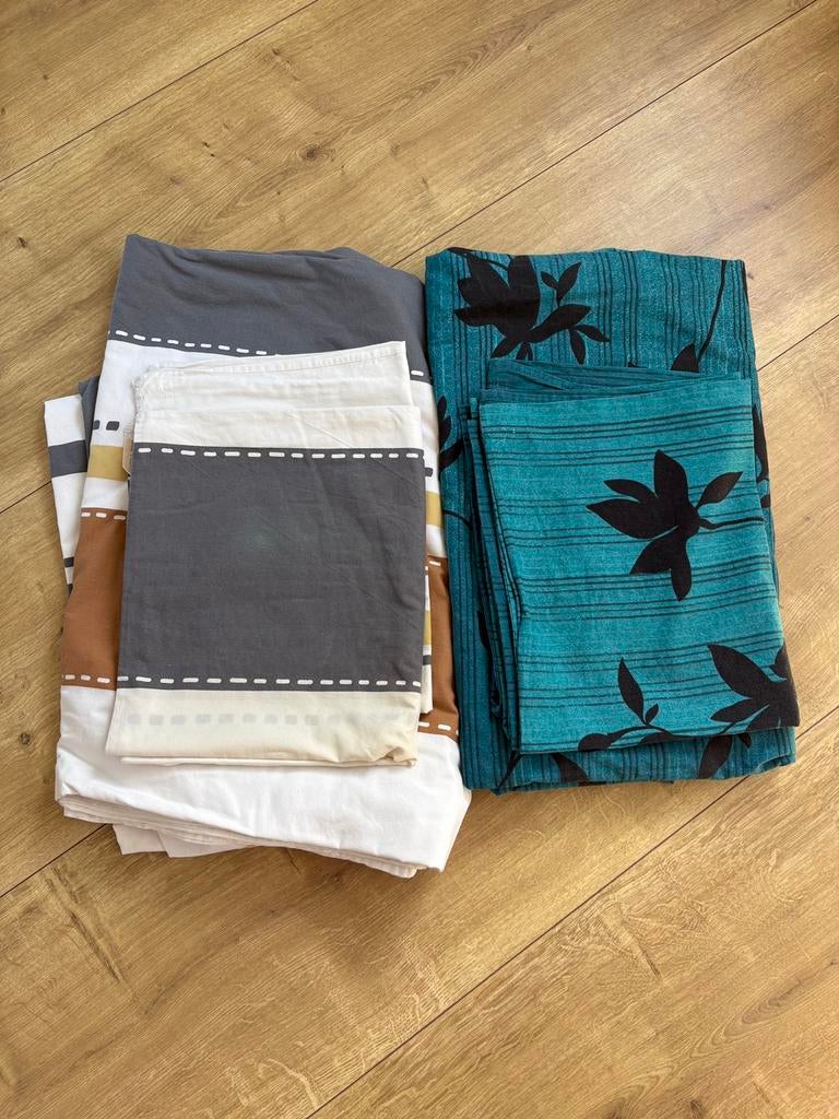 Te koop twee dekbedovertrekken, Gebruikt, Blauw, Dekbedovertrek, Tweepersoons