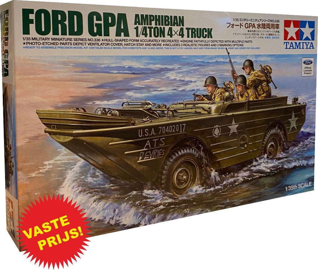 Ford GPA Amphibian 1/4 Ton 4x4 Truck (Tamiya 35336) 1/35, Hobby en Vrije tijd, 1:32 tot 1:50, Overige typen, Nieuw, Ophalen of Verzenden