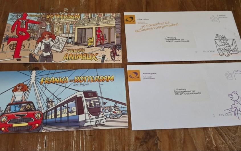 Franka 3 kaarten met envelop, Boeken, Stripboeken, Eén stripboek, Ophalen of Verzenden