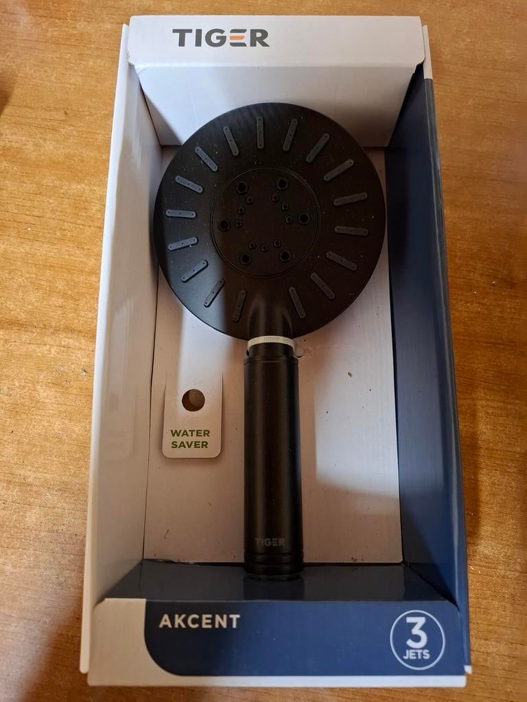 Nieuwe Tiger douchekop, zwart, Ophalen of Verzenden, Nieuw, Douche