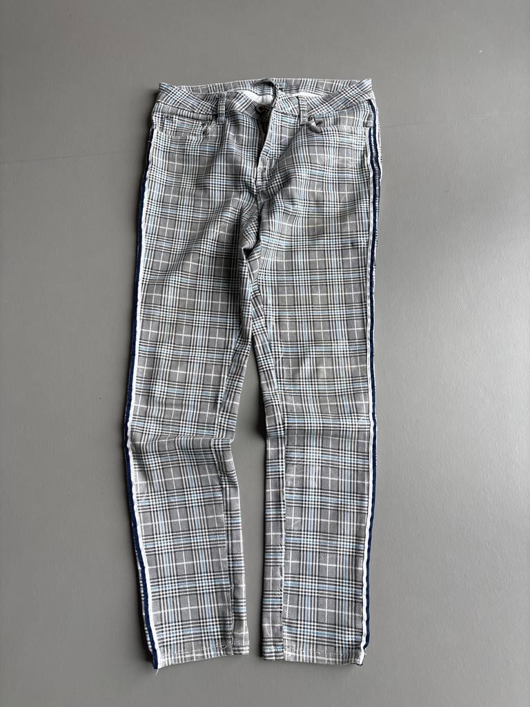 Toxik geruite broek met streep, Maat 38/40 (M), Ophalen of Verzenden, Zo goed als nieuw, Grijs