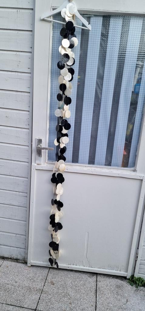 Decoratieve schelpen slinger zwart/wit, Ophalen of Verzenden, Gebruikt