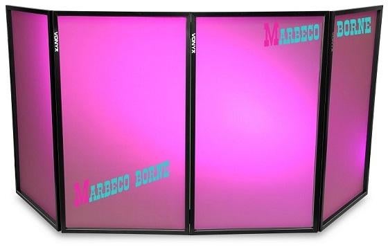 Opvouwbare DJ Scherm 120 x 70, set van 4 Panelen, Vonyx, Nieuw, Info@marbeco.nl, Licht
