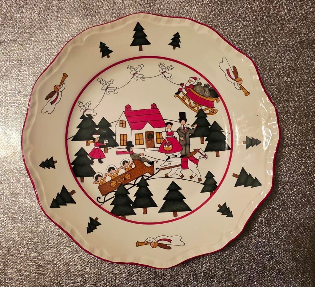 Mason's Christmas Village 1983 Ontbijtbord Ø20 cm, Ophalen of Verzenden